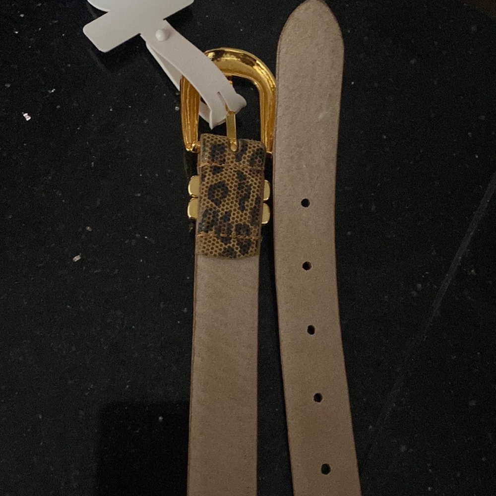 NWOT AIMEE LYNN coated leather leopard belt - Picture 6 of 9